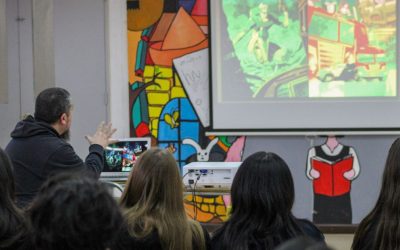 Destacado ilustrador Nelson Dániel protagonizó encuentro con estudiantes de enseñanza media